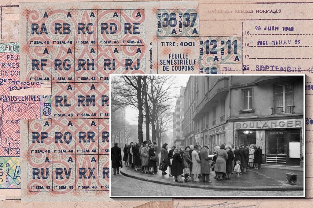File d'attente, tickets de rationnement pendant la guerre