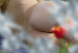 Corps féminin avec une rose
